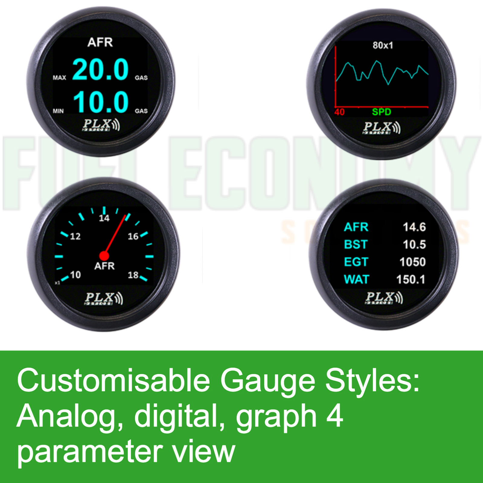 PLX DM100 OBDII Multi Gauge OBD2 Car Scan Tool Boost Speedometer Temp