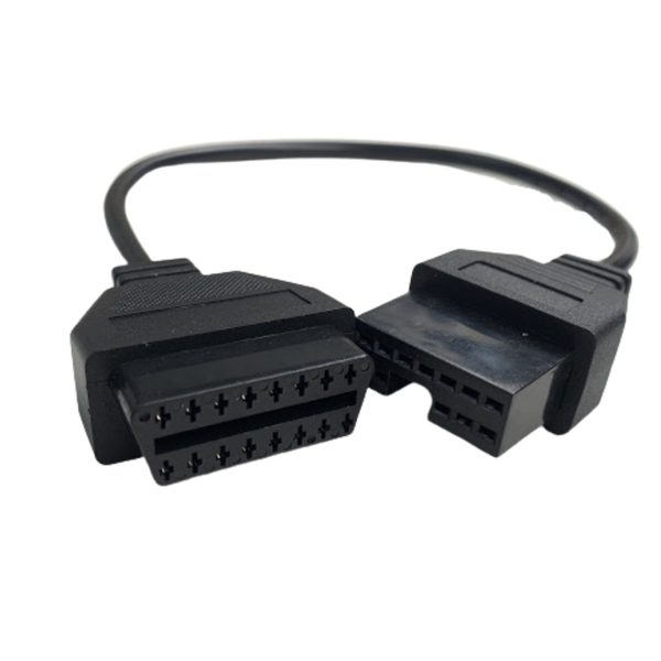 For Mitsubishi 12 Pins OBDI to OBDII 16 Pins Diagnostic Cable Adapter