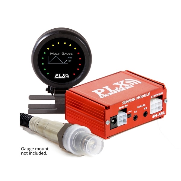 PLX Devices AFR Bosch LSU4.9 Oxygen Sensor and Wideband Sensor Module With DM-6 Multi Gauge (GEN4)